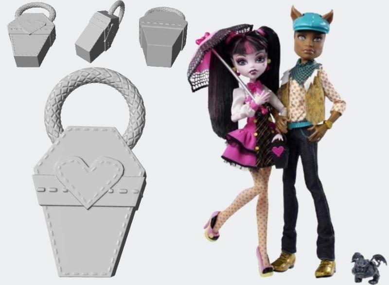 Draculaura, Bag, Forbitten Love, Monster High.