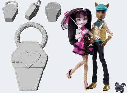 Draculaura, Bag, Forbitten Love, Monster High.