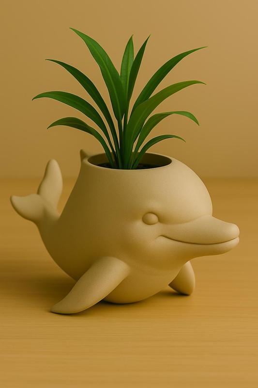 2 Dolphin Planter – Realistic 3D Printable Marine Pot