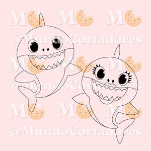 BABYSHARK FAMILY CUTTER AND STAMP 2- BABYSHARK FAMILY CUTTER COOKIES