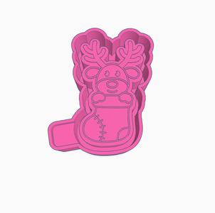 Reindeer Stocking Mold Housing STL