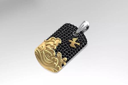Waves Diamond Pendant