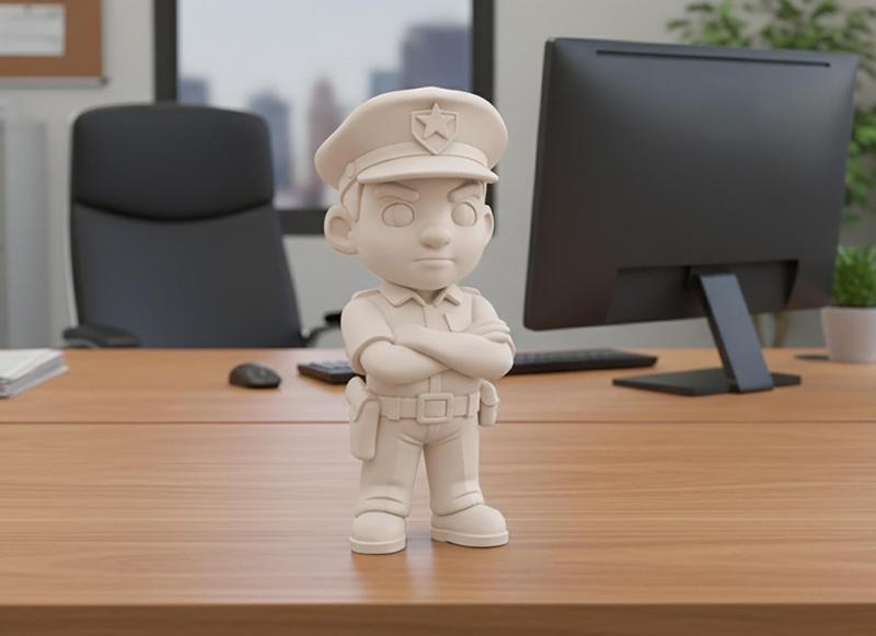 Cartoon Policeman 3D Printable 3D print model