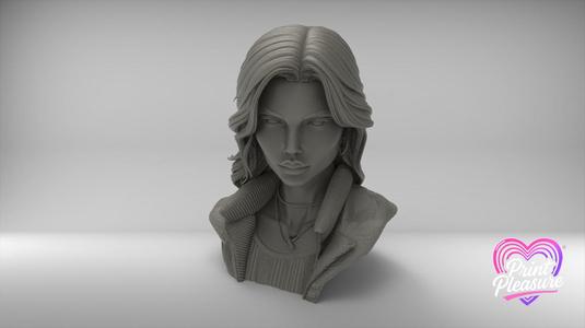 Modern Explorer Woman Bust 100mm – 3D Printable Model