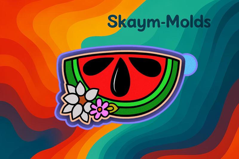 🍉🌸 Watermelon Blossom Design Mold – Freshie, Ornament, Resin & Candle Mold