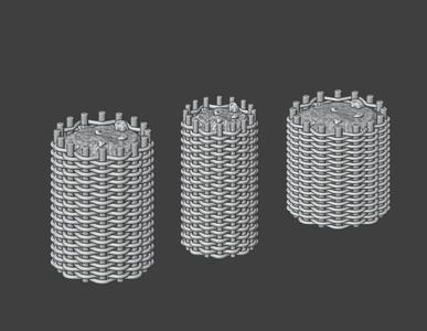 Historical Wicker Gabions STL | 3D Printable Siege Terrain for Tabletop Wargaming and Dioramas