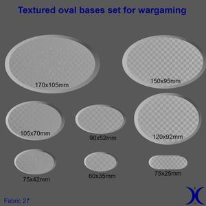Oval Bases Set – Fabric 27 Texture (60–170MM) | Perfect For Tabletop Wargames & RPG's