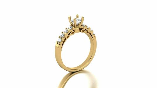 Round Diamond Cool Cut Ring Design