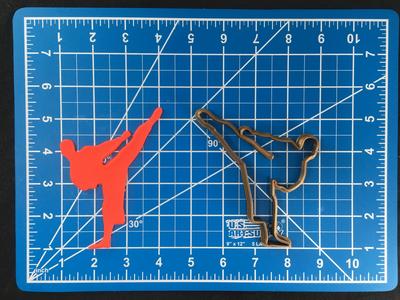 Karate Silhouette Cookie Cutters Multiple Sizes