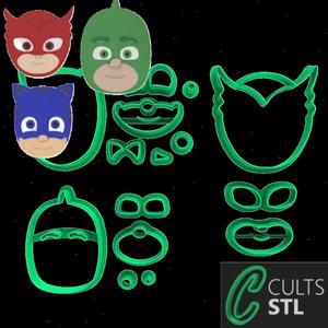 KIT CORTADORES PJ MASKS - 5 cm