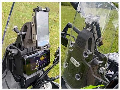 Stable Phone/GPS Mount with AMPS pattern for CFMOTO/IBEX 450MT motorbike