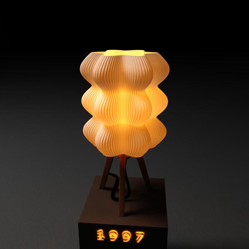 3D Printable Modern Lamp | Unique Wavy Lampshade | Home Decor & Ambient Lighting ( STL, 3MF )