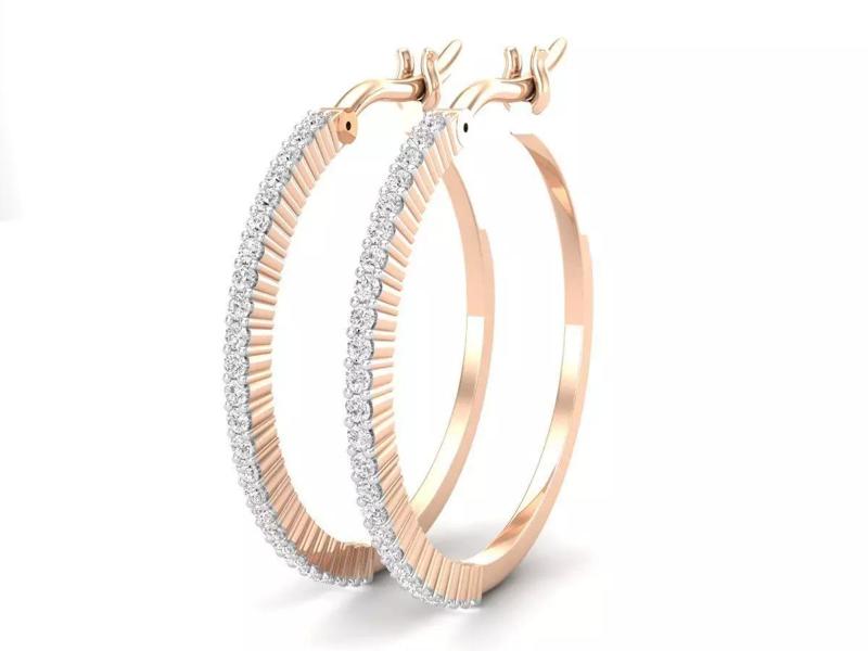 AV 719 Diamond Hoop-Earrings