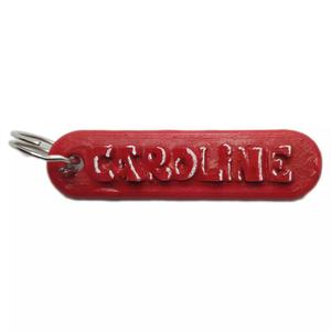 CAROLINE Personalized keychain embossed letters
