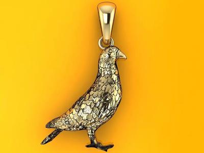 Dove pendant 3D model