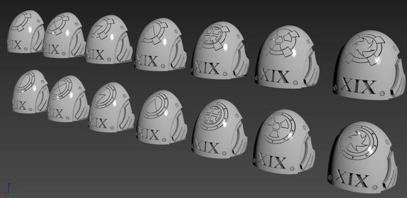 Corven Fellas Mk VI Shoulder Pad Variants