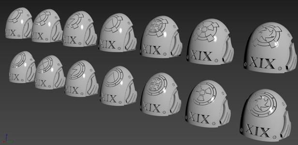 Corven Fellas Mk VI Shoulder Pad Variants