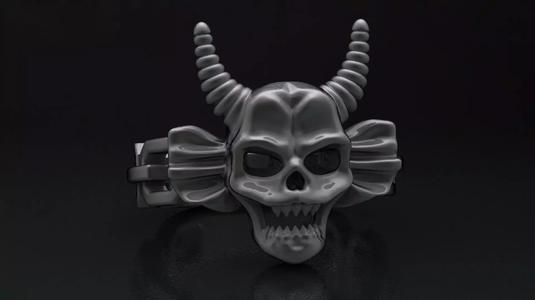 Dark Fantasy Devil Skull Jewelry Design