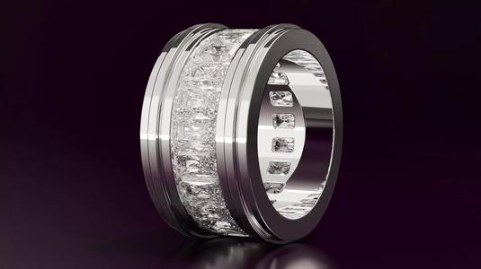 channel set radiant eternity band N07 54EU size