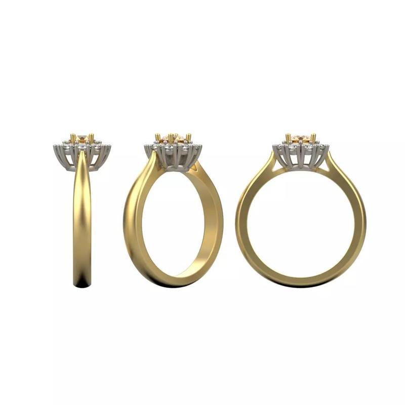 Classic Diamont ring Halo Engagement ring