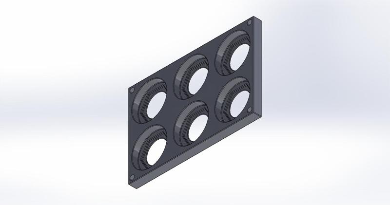 Miniatures Storage Tray, 35mm Hex Base x 6, ShoeBox Miniatures Storage System