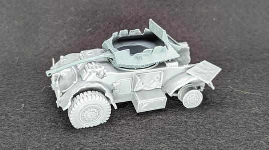 Destroyed Armored Car Staghound Mk.III (US+UK, WW2)