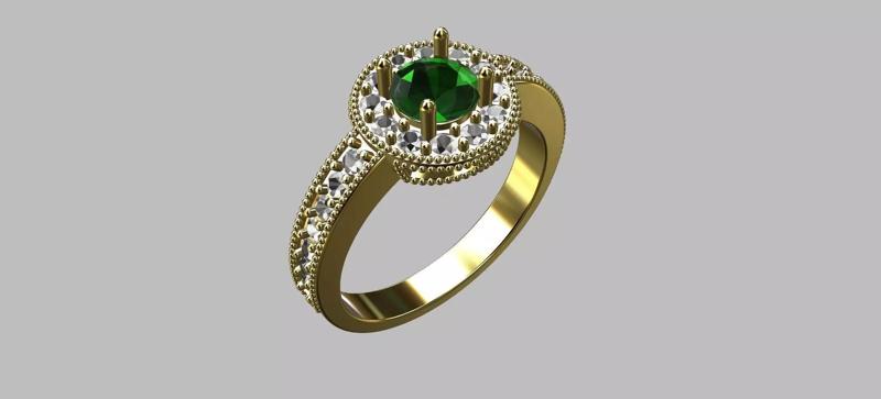 Central Gemstone Ring