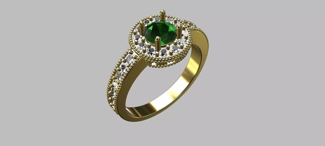 Central Gemstone Ring