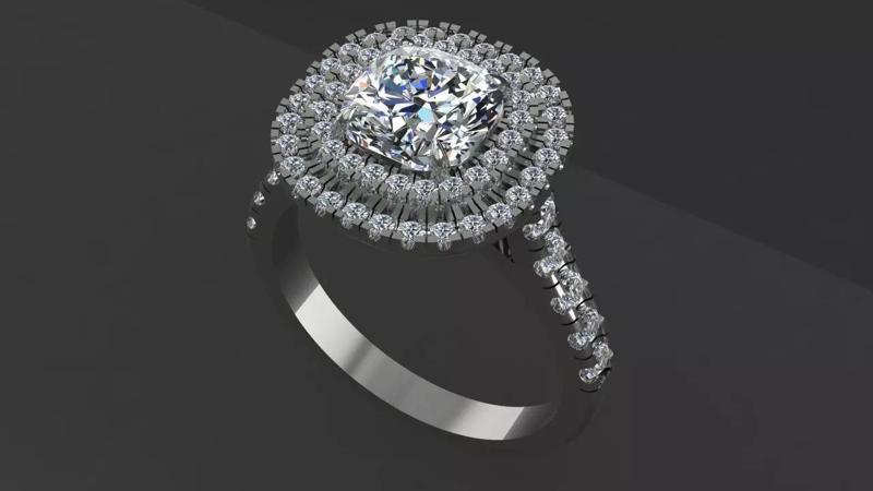 Cut Diamond Wedding Ring