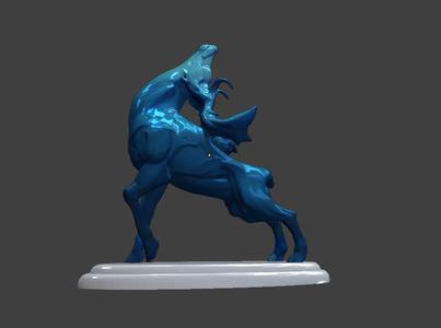 Cerulean Reach Deer Form Figure Unique & Detailed 3D Print Model