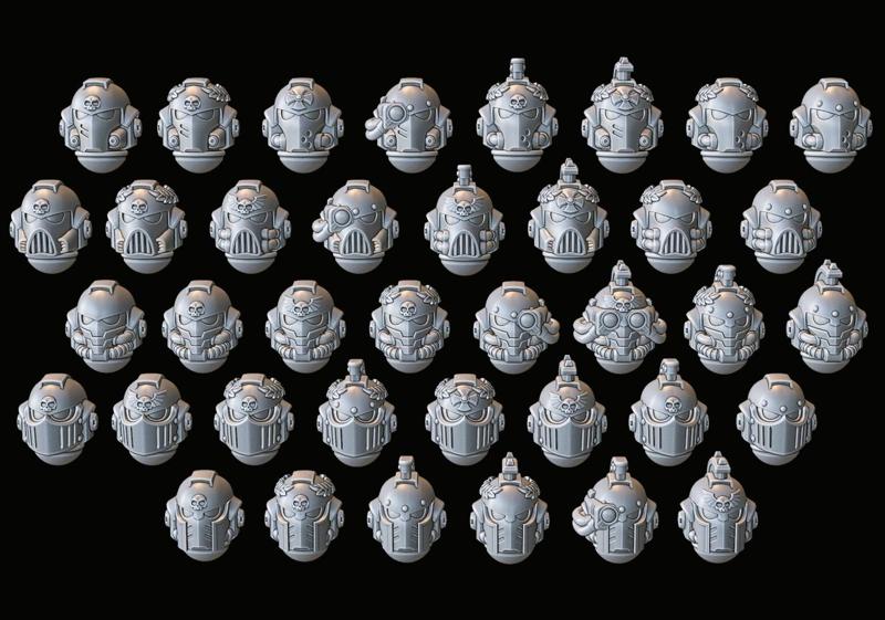 Space Warrior Veteran helmets Set1  Re-Upload