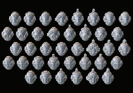 Space Warrior Veteran helmets Set1  Re-Upload