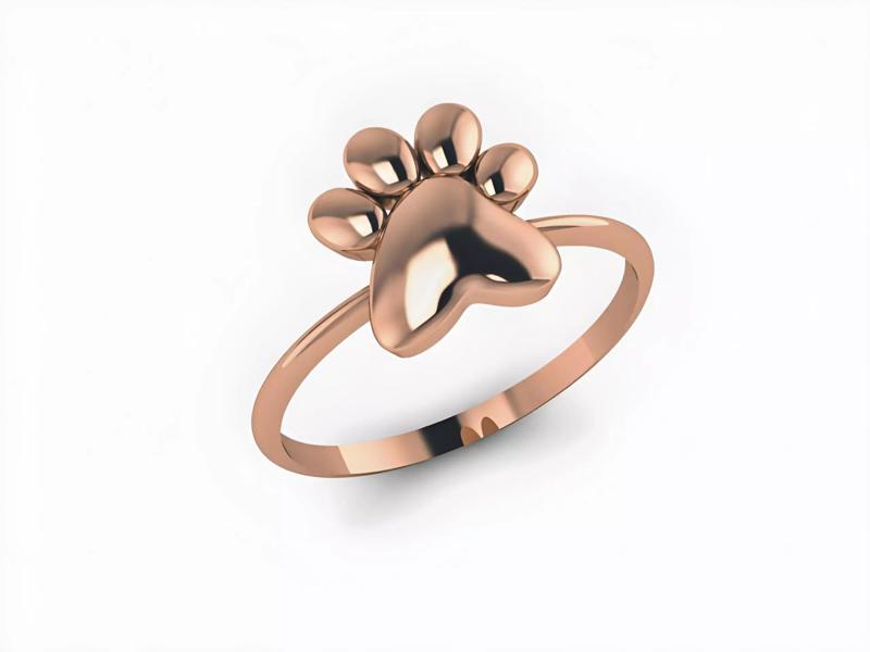 Dog Paw Delicate Ring