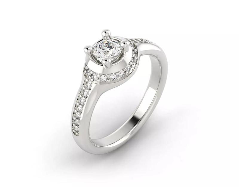 D-0995 diamond engagement ring gold