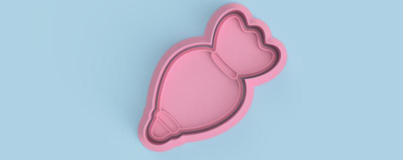 Piping bag cookie cutter (Piping bag cookie cutter)