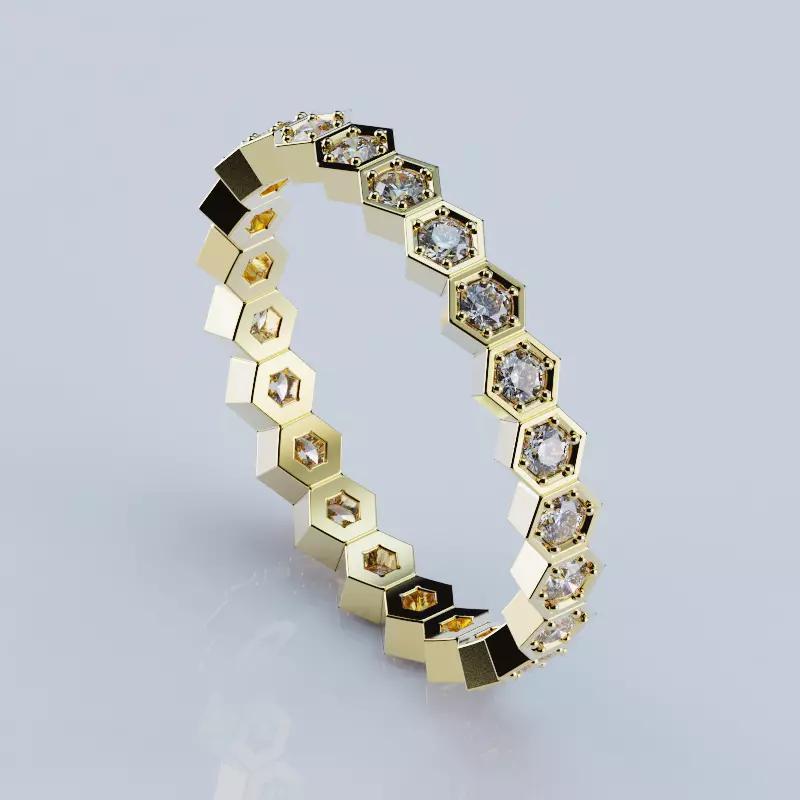 Ring Hexagon Eternity 18mm