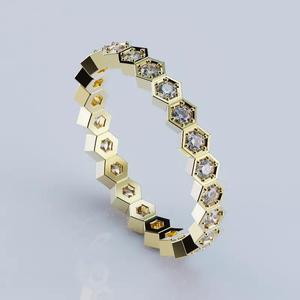 Ring Hexagon Eternity 18mm