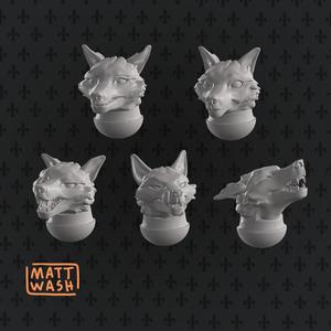Expressive Fanatic Fox Heads