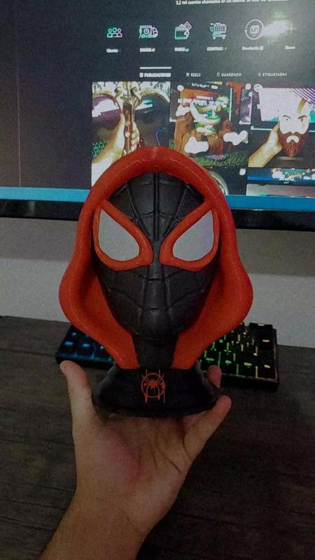 Miles Morales Head, Miles Morales Headphones Stand 3MF Included