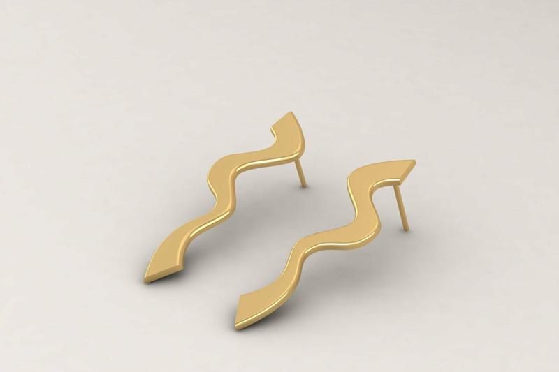 Minimal wave earring 01
