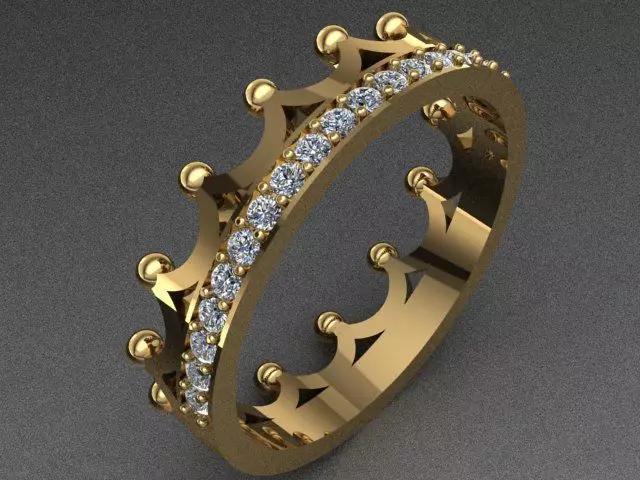 Crown Shaped Diamond Ring