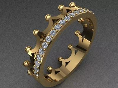 Crown Shaped Diamond Ring