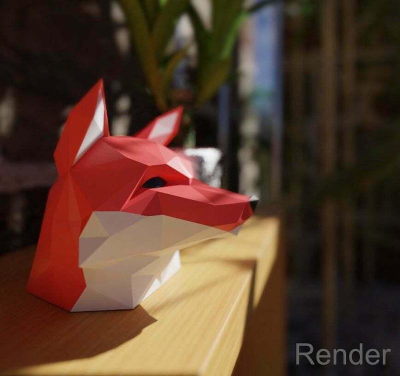 Fox head - For single color printers