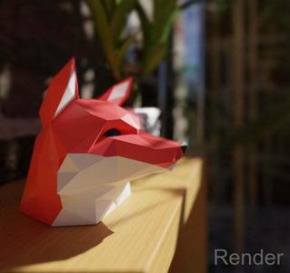 Fox head - For single color printers