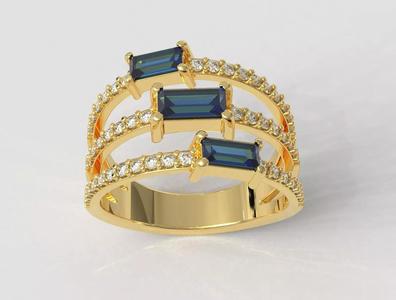 Baguette Modern Ring
