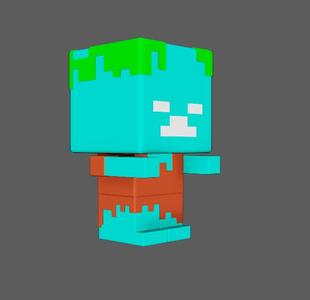 Minecraft Drowned Minifigure
