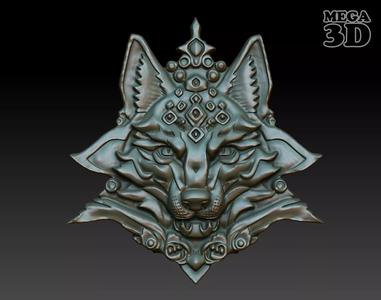 Wolf Pendant Bas Relief 01 230612