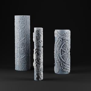 3D Texture Roller Pack - Egyptian, Satanic & Viking Symbols