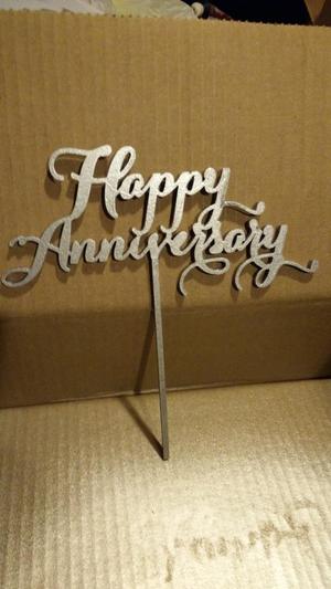 Happy Anniversary Cake Topper