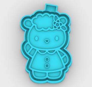 Fifi from Hello Kitty - freshie mold - STL for silicone mold